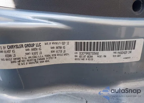 2013 Fiat 500 Sport z USA, uszkodzony, nr VIN 3C3CFFBR9DT535092